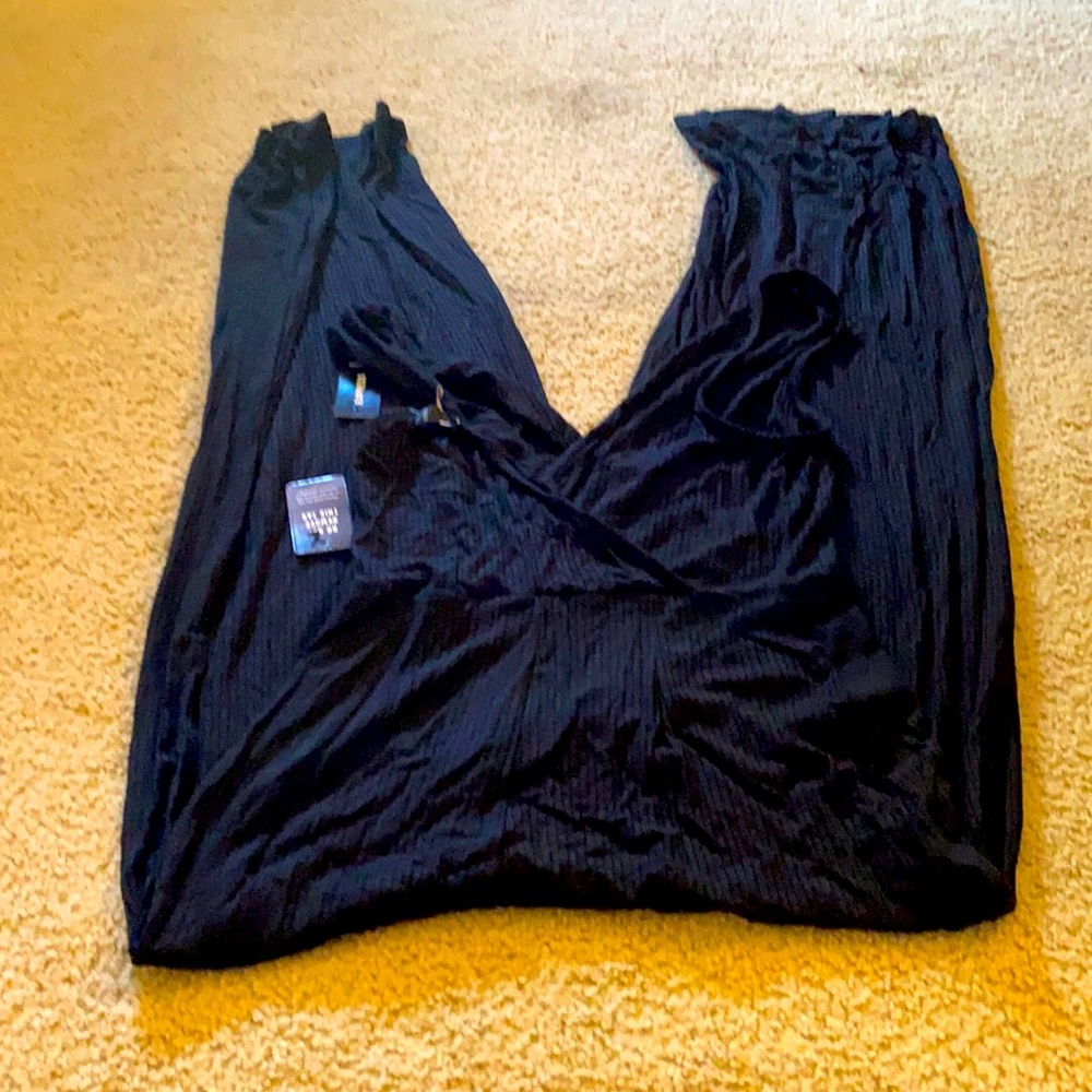 black pants suit
